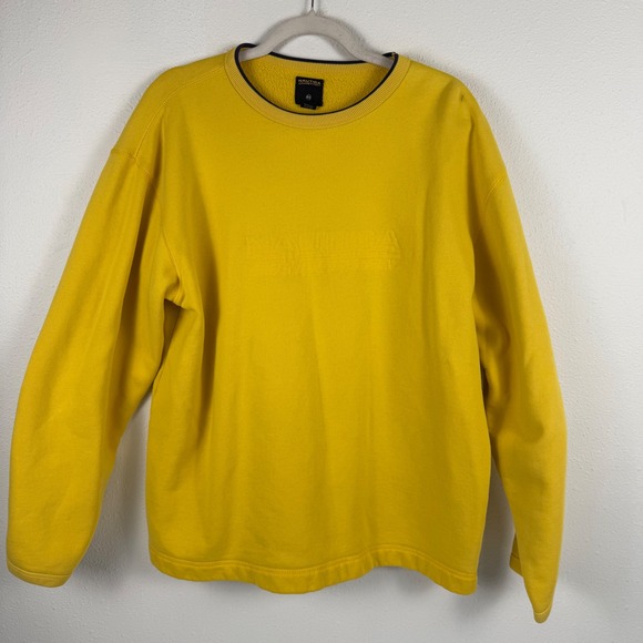Nautica Competition Other - Nautica Competition Yellow Embroidered Logo Crewneck‎ Sweatshirt Men's Large